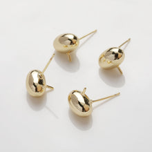 تحميل الصورة إلى عارض المعرض، دبوس أذن بيضاوي الشكل مرصع بأحجار الزركونيا المكعبة، دبوس أذن من الفضة الاسترلينية عيار 925، قرط أذن من الذهب عيار 18 قيراطًا مع أغطية تثبيت لنتائج أقراط اللؤلؤ نصف المثقوبة GZ414