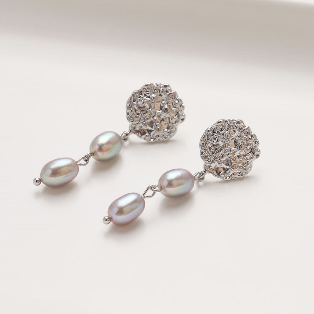 Round Lava Ear Post With Loop, S925 Silver Ear Pin Nickel Free Earrings, Gold/Silver Ear Stud, Hypoallergenic Earring Findings JG004