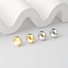 تحميل الصورة إلى عارض المعرض، أقراط دائرية بسيطة مع حلقة، مطلية بالذهب عيار 18 قيراطًا، خالية من النيكل، دبوس من الفضة الاسترلينية S925، أقراط أذن مضادة للحساسية D0489