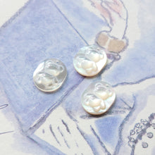 Load image into Gallery viewer, Bear White Mother-of-Pearl, MOP Shell Pendant, Engraved White Nacre, Shell Charm, Rectangular Shell Jewelry Making Findings RY030