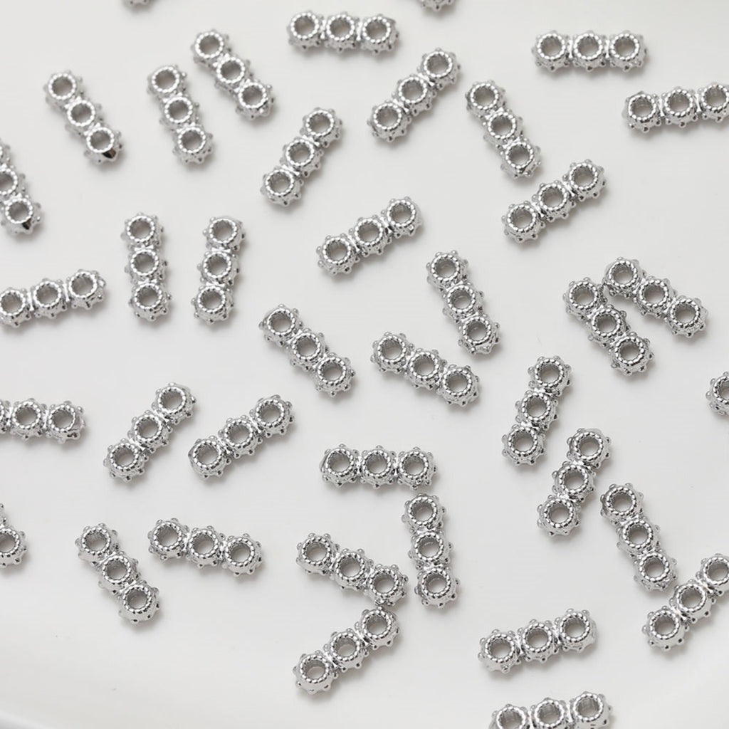 Three-hole Spacer Beads, Spacing beads, Gold Plated, Bracelet Necklace Making Jewelry Finding GZ524