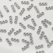 Load image into Gallery viewer, Three-hole Spacer Beads, Spacing beads, Gold Plated, Bracelet Necklace Making Jewelry Finding GZ524