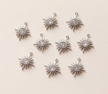 Load image into Gallery viewer, Tiny Star Charms,  Crystal Cubic Pave Star Pendant, 18K Gold Plated, Necklace Making Star Charms, Jewelry Findings BB056