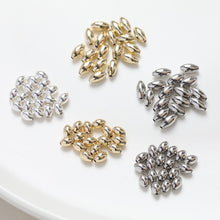 Load image into Gallery viewer, Rice spacer beads, 14K gold plated, spacing beads, necklace and earrings making beads, jewelry findings SC004