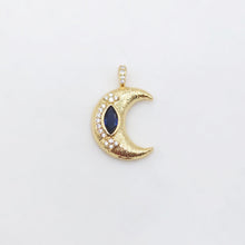 Load image into Gallery viewer, Textured Cubic Pave Pendant, 18K Gold Plated, Star/Moon/Oval/Roumd/Flower/Hand/Heart, Jewelry making supplies S20499