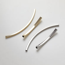 Cargar imagen en el visor de la galería, 5 cuentas de tubo cuadrado doblado, cuentas espaciadoras curvas, cuentas de tubo curvo, chapadas en oro/plata de 14 quilates, para hacer pulseras y collares, accesorio de joyería GZ229
