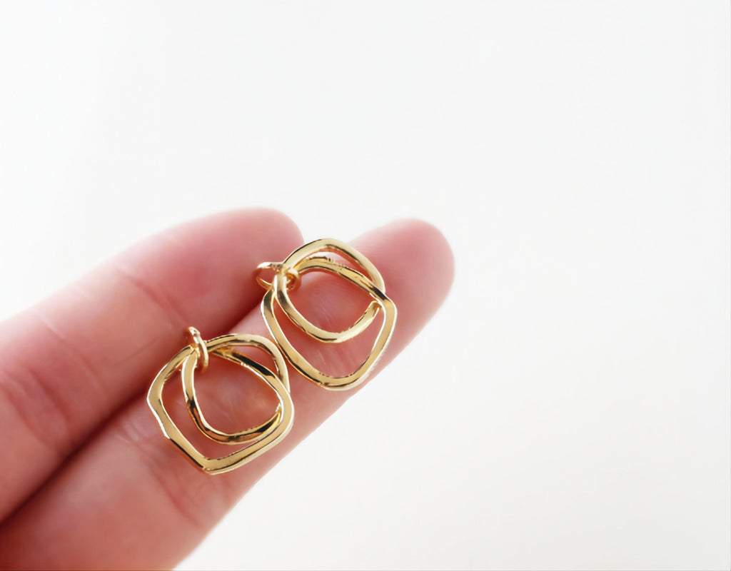 Irregular Minimalist Earring Post, 14K Gold S925 Silver Pin Nickel Free Earrings, Hypoallergenic Earring Findings JJ001