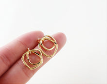 Load image into Gallery viewer, Irregular Minimalist Earring Post, 14K Gold S925 Silver Pin Nickel Free Earrings, Hypoallergenic Earring Findings JJ001