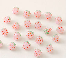 Load image into Gallery viewer, Creamy Pink/White Strawberry Glaze Beads, 14mm, Glaze Loose Beads for Jewelry Making, Bracelet DIY Beads Finding GZ074