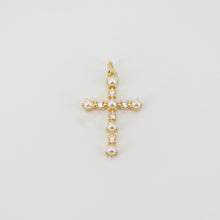 Load image into Gallery viewer, Cross Charms, CZ Pave Cross Pendant, Multiple Cross Styles, 18K Gold Plated Brass, Necklace Making Charms, Jewelry Findings S20736