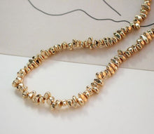 Load image into Gallery viewer, One String- Gold Plated Stone Beads, 18K Gold Solid Spacer Beads, Irregular Beads, Bracelet Beads, Jewelry Finding GZ249