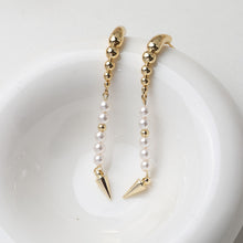 تحميل الصورة إلى عارض المعرض، قرط من سلسلة خرز دائرية ذهبية مع عمود، قرط مرصع خالٍ من النيكل، دبوس أذن من الفضة S925، نتائج قرط مضادة للحساسية GT050