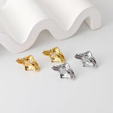 Pendientes irregulares con pasador y aro, chapados en oro de 18 quilates, sin níquel, con pasador de plata S925, hipoalergénicos, D0485