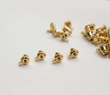 Cargar imagen en el visor de la galería, 20 tuercas para pendientes con aro, cierres chapados en oro, tapones para pendientes, accesorios para pendientes al por mayor GZ327