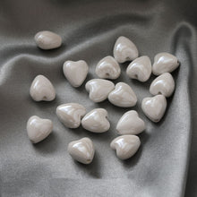 Load image into Gallery viewer, 5pcs Heart Ceramic Beads, 14mm, Loose Ceramic Beads for Jewelry Making, Bracelet DIY Beads Finding GZ429
