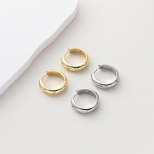 Cargar imagen en el visor de la galería, Aros de circonita cúbica con forma de estrella, aros redondos, pendientes de palanca chapados en oro de 18 quilates, aros tipo huggie, accesorios para pendientes DIY S1418