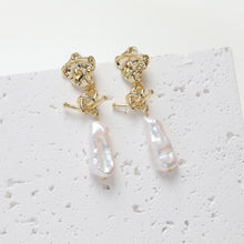 Load image into Gallery viewer, Irregular Ear Post With Loop, S925 Silver Ear Pin Nickel Free, Gold/Silver/Matte Gold Ear Stud, Hypoallergenic Earring Findings BB036