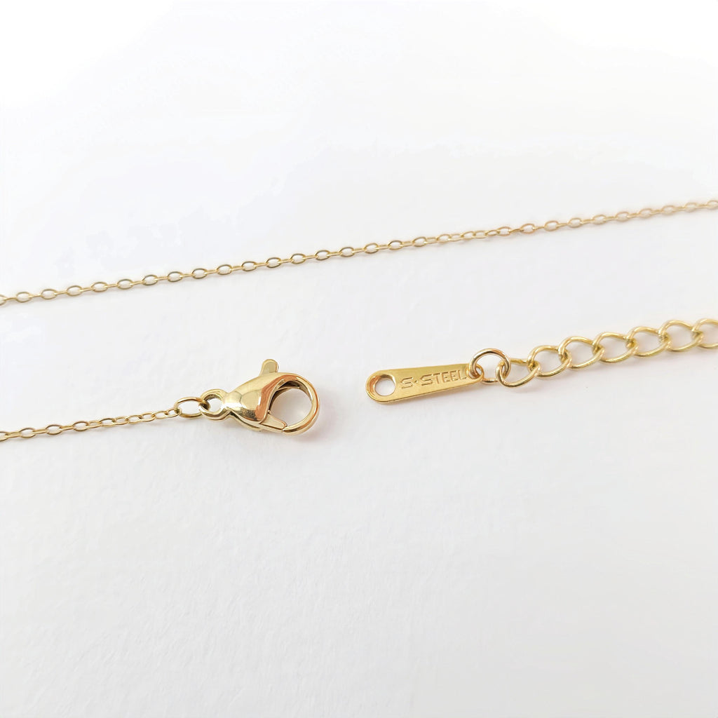 14K Finished Necklace Chain, Oval Cable Necklace, 316L Stainless Steel, Oval Chain, Ready to Wear, 42+5cm/18.5 inch, JR003