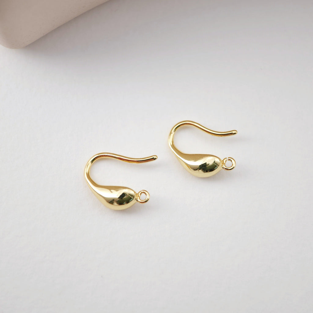 Fish Hooks, 18K Gold Plated Ear Wires, Gold Earring Earring Hooks, Ear Wires for Jewelry Making D0179
