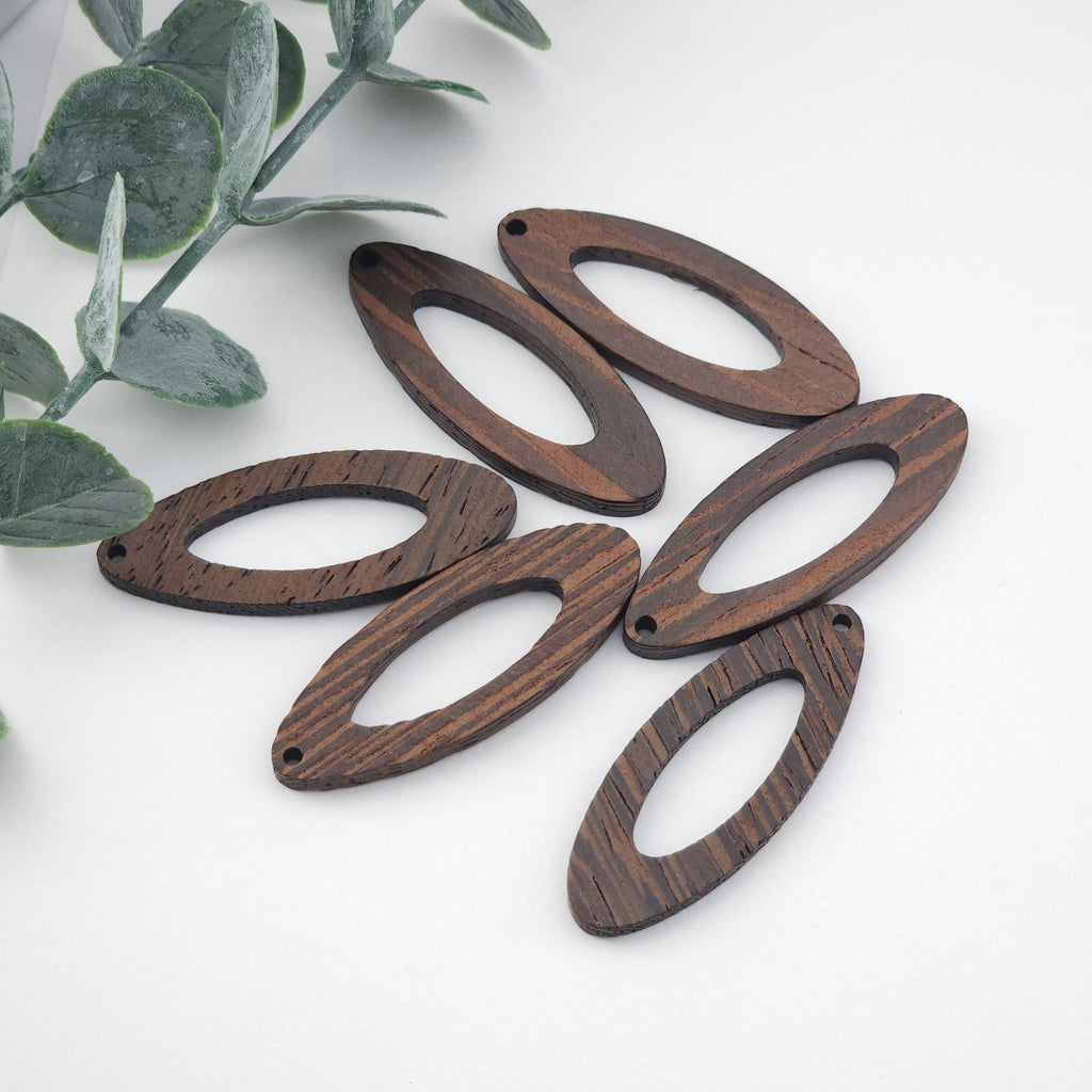 Teardrop Wood Charms, Drop Wooden Pendant, Reclaimed Walnut Wood, Geometric Statement Wood Earrings Diy Ideas JT996