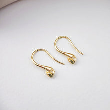 Load image into Gallery viewer, 18K Gold Plated Ear Wires, Cubic Pave Earring Hooks, Nickel Free, Fish Hooks, Ear Wires for Jewelry Making D0159