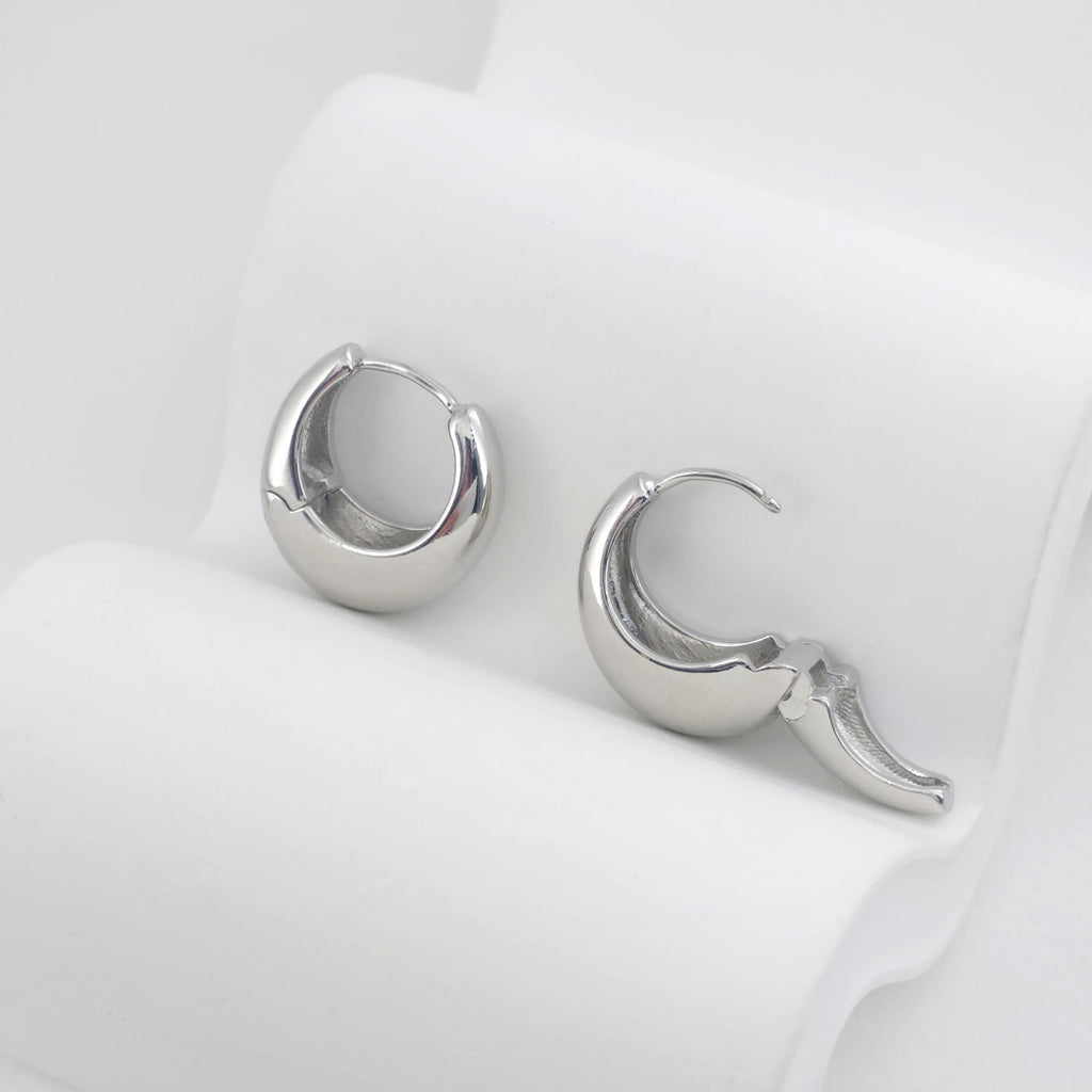 Gold Round Ear Hoops, 18K Gold/Silver Plated Leverback Earrings, Huggie Hoops Earring D0576