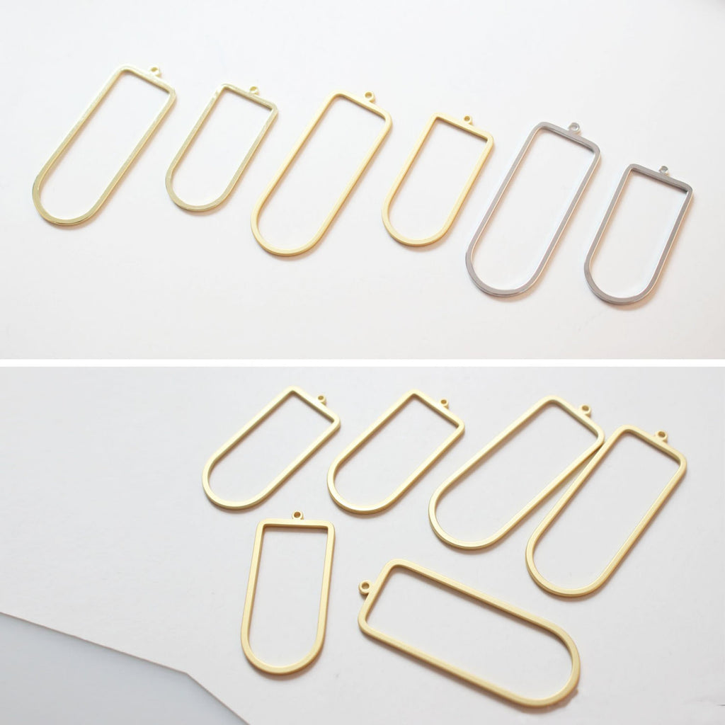 10 colgantes calados con forma de arco, chapados en oro de 14 quilates, plata y oro mate, para collares y bisutería ZZ089