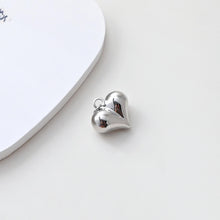 Cargar imagen en el visor de la galería, Dijes de corazón de oro, chapados en oro de 18 quilates, colgante de amor 3D, para hacer colgantes en collares y pulseras, accesorios de joyería S1380