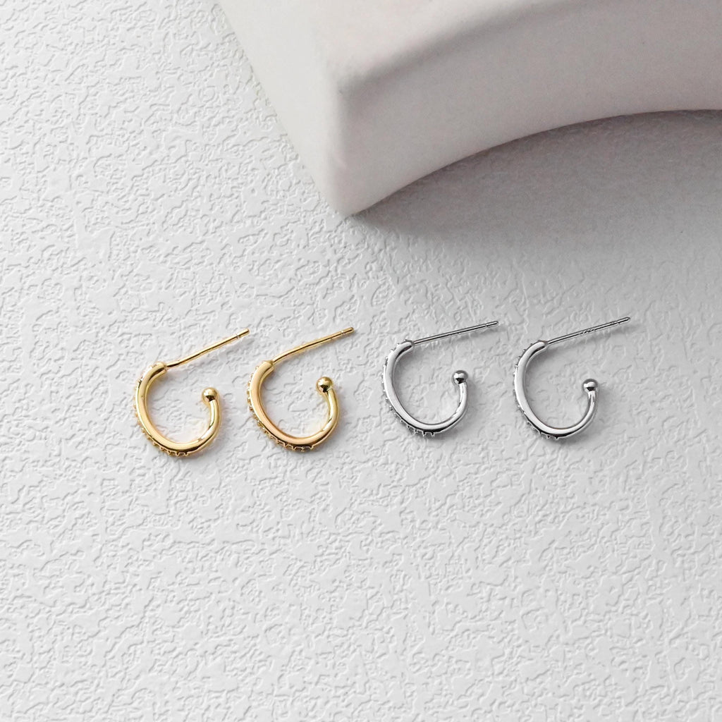 18K Gold Plated Ear Wires, Cubic Pave Earring Hooks, Nickel Free, Fish Hooks, Ear Wires for Jewelry Making D0372