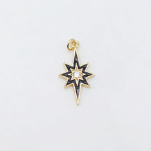 Load image into Gallery viewer, Multicolor Enamel Star Charm, 18K Gold Plated Star Pendant, 21mm, Necklace Bracelet Making Pendant S20495