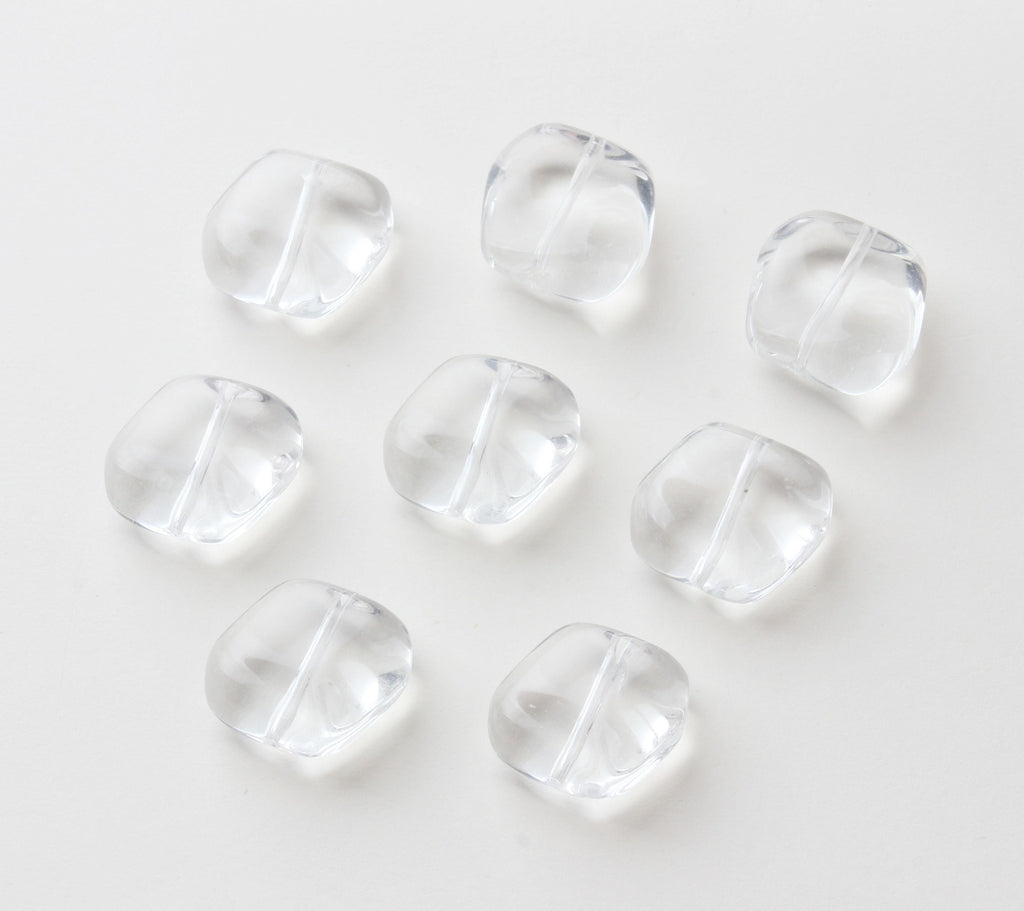 Irregular Square Glass Beads, 19x7mm, Crystal Glass Loose Beads for Jewelry Making, DIY Beads Finding GZ019
