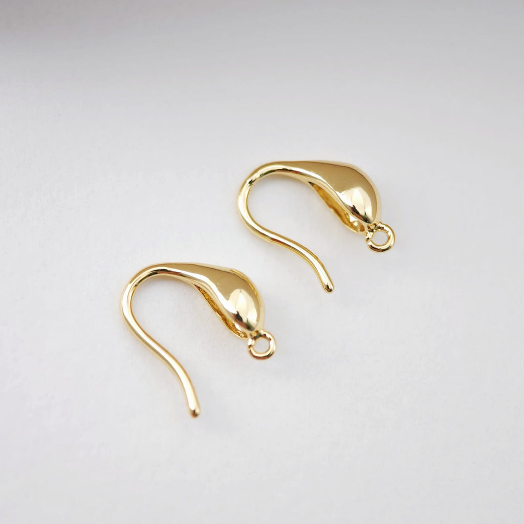 Fish Hooks, 18K Gold Plated Ear Wires, Gold Earring Earring Hooks, Ear Wires for Jewelry Making D0179