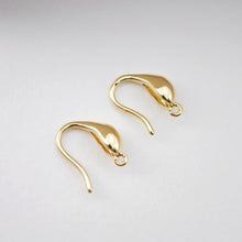 Load image into Gallery viewer, Fish Hooks, 18K Gold Plated Ear Wires, Gold Earring Earring Hooks, Ear Wires for Jewelry Making D0179