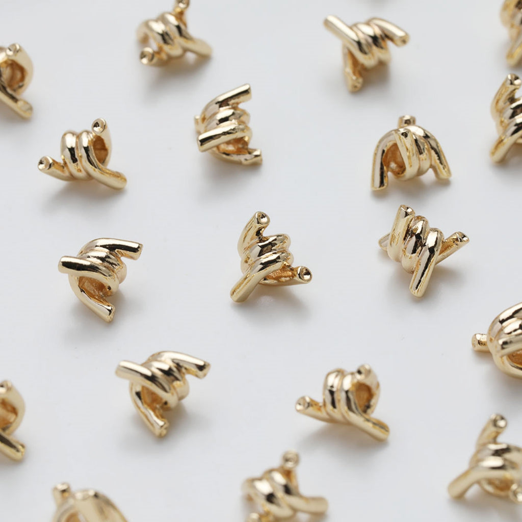 Knotted Spacer Bead, Spacing beads 14K Gold/Silver Plated, Bracelet Necklace Making Jewelry Finding GZ517