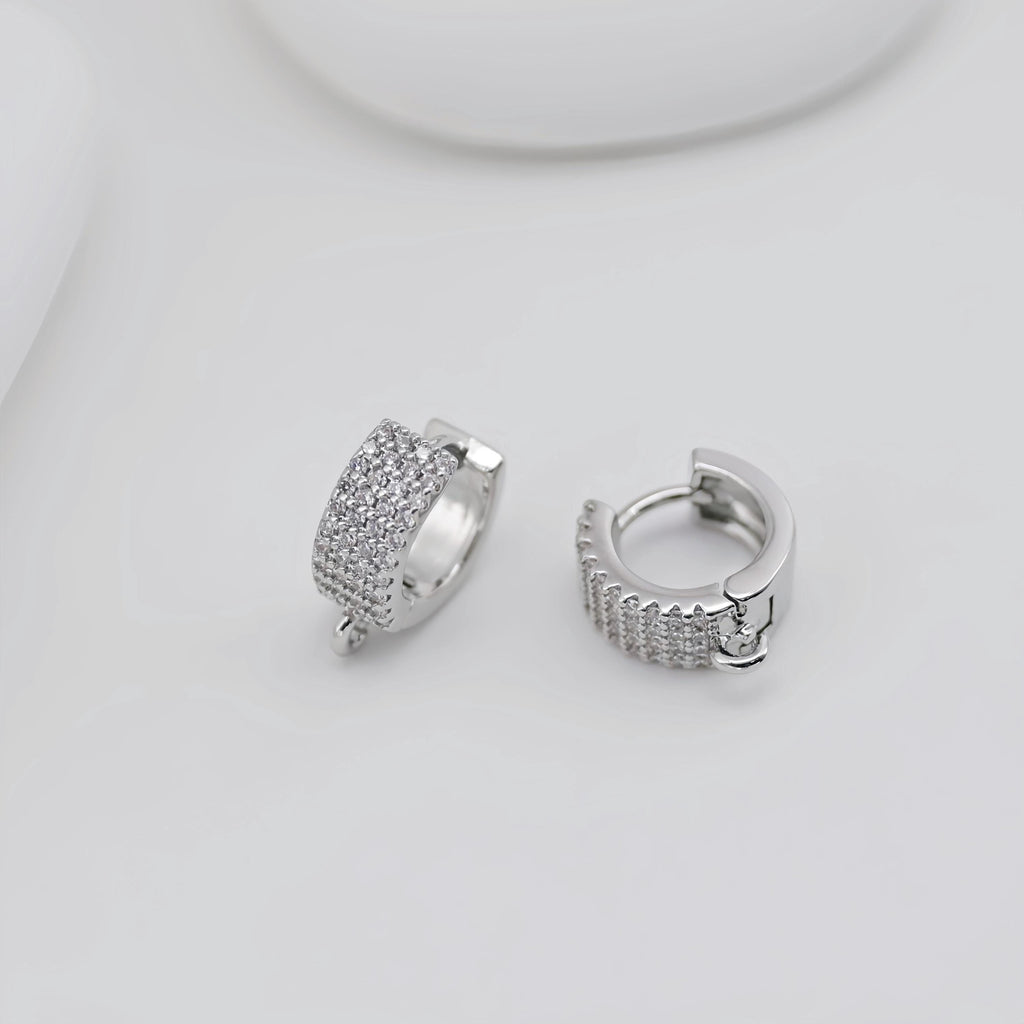 أقراط أذن دائرية مرصعة بالزركونيا المكعبة متعددة الألوان مرصعة بالكريستال، 11.8 مم، مطلية بالذهب عيار 18 قيراطًا، أقراط دائرية كبيرة D0547