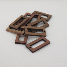 Load image into Gallery viewer, 2PCS Geometric Shape Wood Charms, Wooden Pendant, Reclaimed Walnut Wood, Geometric Statement Wood Earrings Diy Ideas JT950