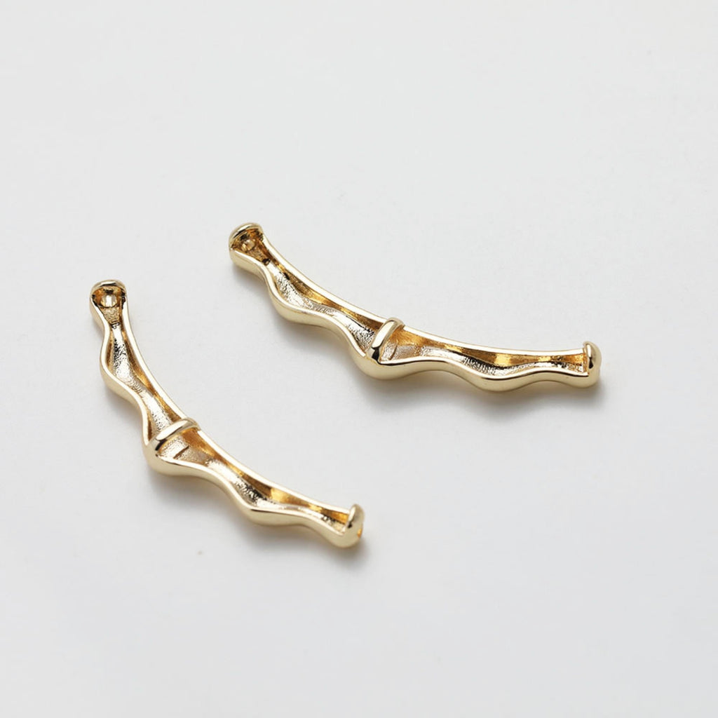 Cuentas tubulares licuadas, cuentas espaciadoras, cuentas tubulares irregulares, chapadas en oro y plata de 14 quilates, accesorio para hacer pulseras y collares, GZ514