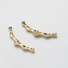 Cargar imagen en el visor de la galería, Cuentas tubulares licuadas, cuentas espaciadoras, cuentas tubulares irregulares, chapadas en oro y plata de 14 quilates, accesorio para hacer pulseras y collares, GZ514