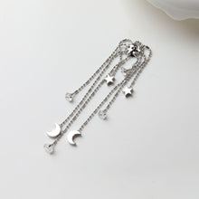 Load image into Gallery viewer, Star and Moon Tassel Pendant with Cap, 14K Gold Plated Earring Chain Pendant, Earring Findings GZ753