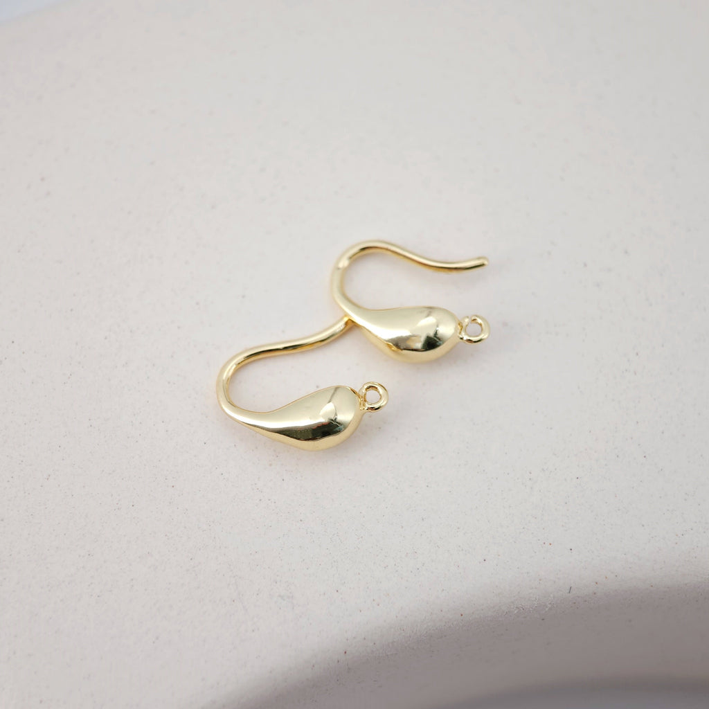 Fish Hooks, 18K Gold Plated Ear Wires, Gold Earring Earring Hooks, Ear Wires for Jewelry Making D0179