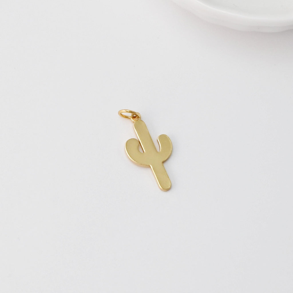 10pcs Gold Eye Charms, Horn Charm, Cactus Pendant, 18K Gold Plated Eye Charms, Necklace Charms, Jewelry Findings