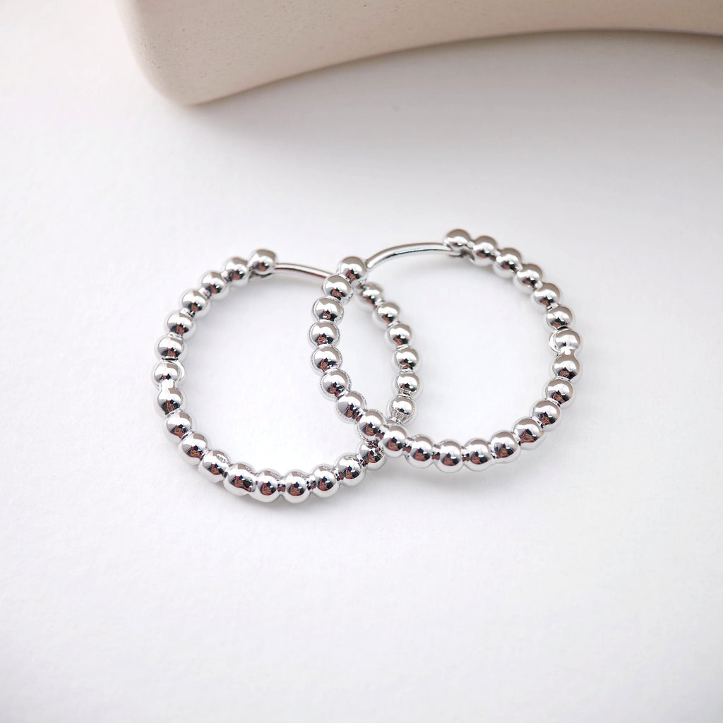 قرط حلقي من خرز دائري مطلي بالذهب عيار 18 قيراطًا، أجزاء قرط حلقي هاجي، حلقات أذن زنبركية، 22.3*23.3 مم، أقراط حلقية D0124