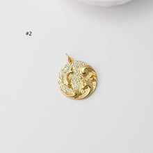 Load image into Gallery viewer, Ocean Pendant, Countryside Night, 18k Gold Plated Charm, Charm for Bracelet Necklace Earring Making
