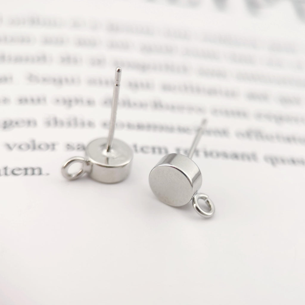 10 قطع من أقراط الأذن المستديرة الذهبية مع حلقة، 6 مم، أقراط من الفضة الاسترلينية S925 خالية من النيكل، حلقة أذن، نتائج أقراط مضادة للحساسية ZX026