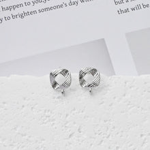 Load image into Gallery viewer, Square Earrings Post With Loop, 18K Gold Plated, Nickel Free, S925 Silver Pin, Ear Stud Hypoallergenic Earring Findings D0469