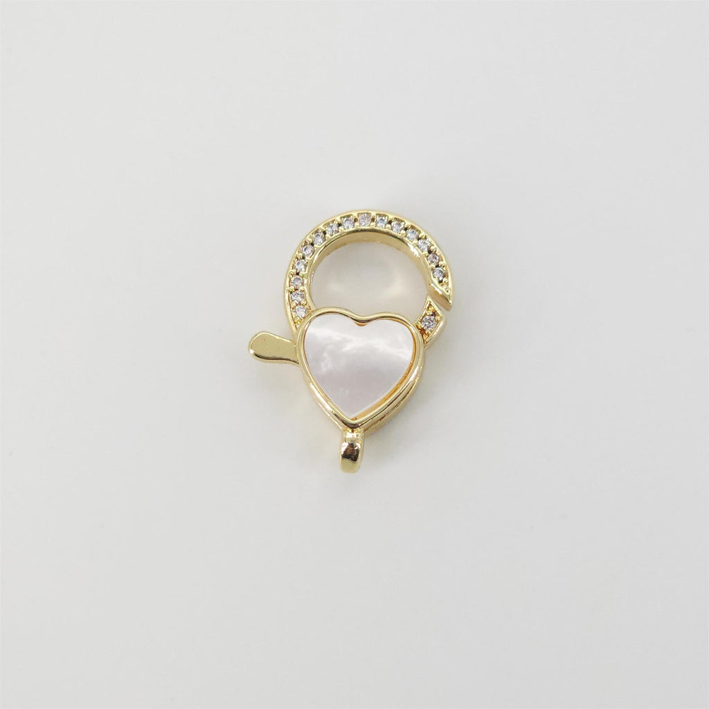 18K Gold Plated Lobster Clasp Claw, Circle Clasp, Heart Clasp, Necklace Bracelet Making Clasp with Closed Loop, Jewelry Findings S20826