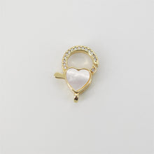 Load image into Gallery viewer, 18K Gold Plated Lobster Clasp Claw, Circle Clasp, Heart Clasp, Necklace Bracelet Making Clasp with Closed Loop, Jewelry Findings S20826