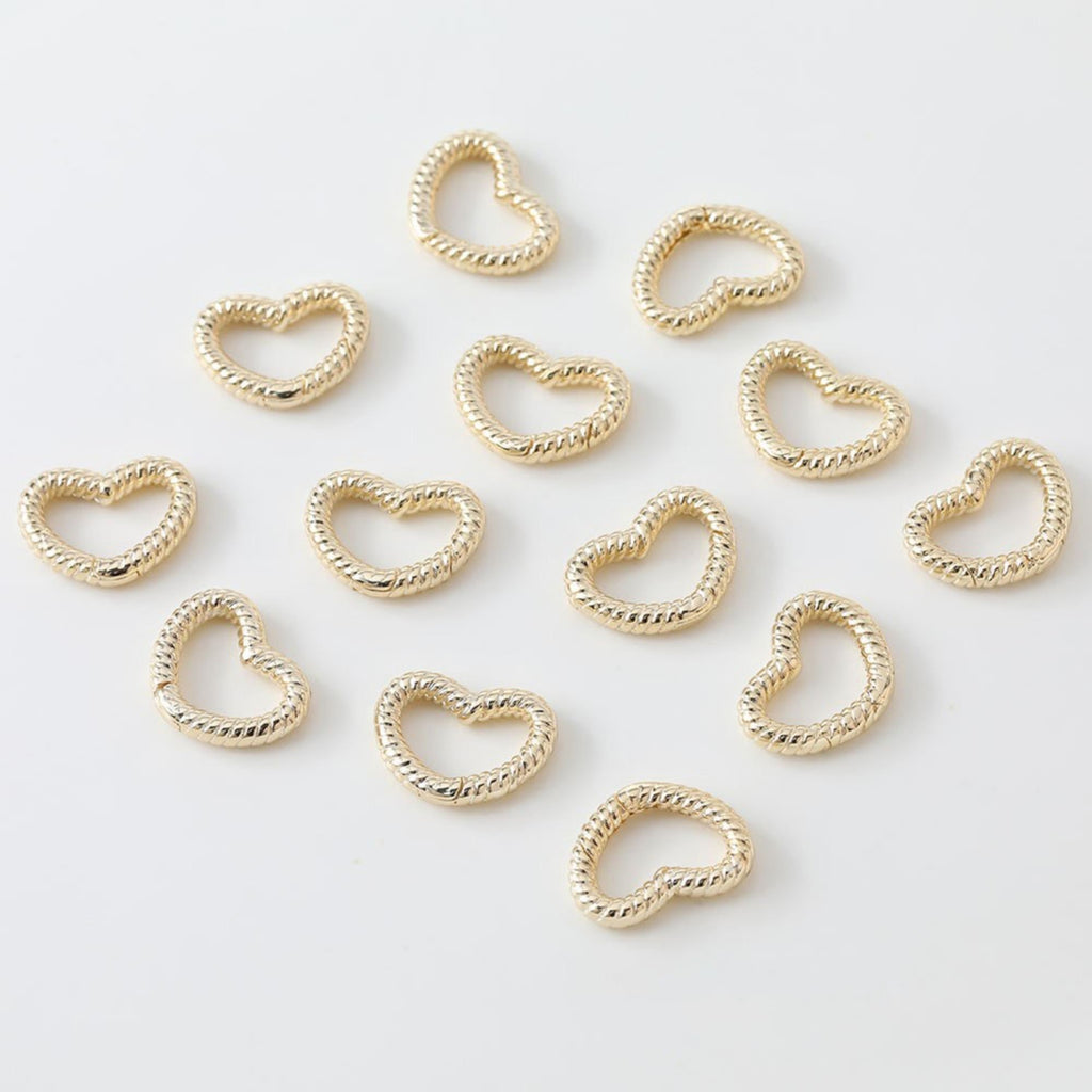 Twist Heart Spring Clasp, Oval Clasp 14K Gold/Silver Plated, Connectors, Necklace Bracelet Making Supply, Jewelry Findings GZ174