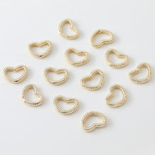 Load image into Gallery viewer, Twist Heart Spring Clasp, Oval Clasp 14K Gold/Silver Plated, Connectors, Necklace Bracelet Making Supply, Jewelry Findings GZ174