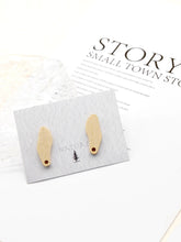 تحميل الصورة إلى عارض المعرض، أقراط خشبية مكونة من 4 قطع، أقراط خشبية غير منتظمة للنساء، مصنوعة من خشب الجوز المستصلح، خالية من النيكل، أقراط خشبية بوهو JT917